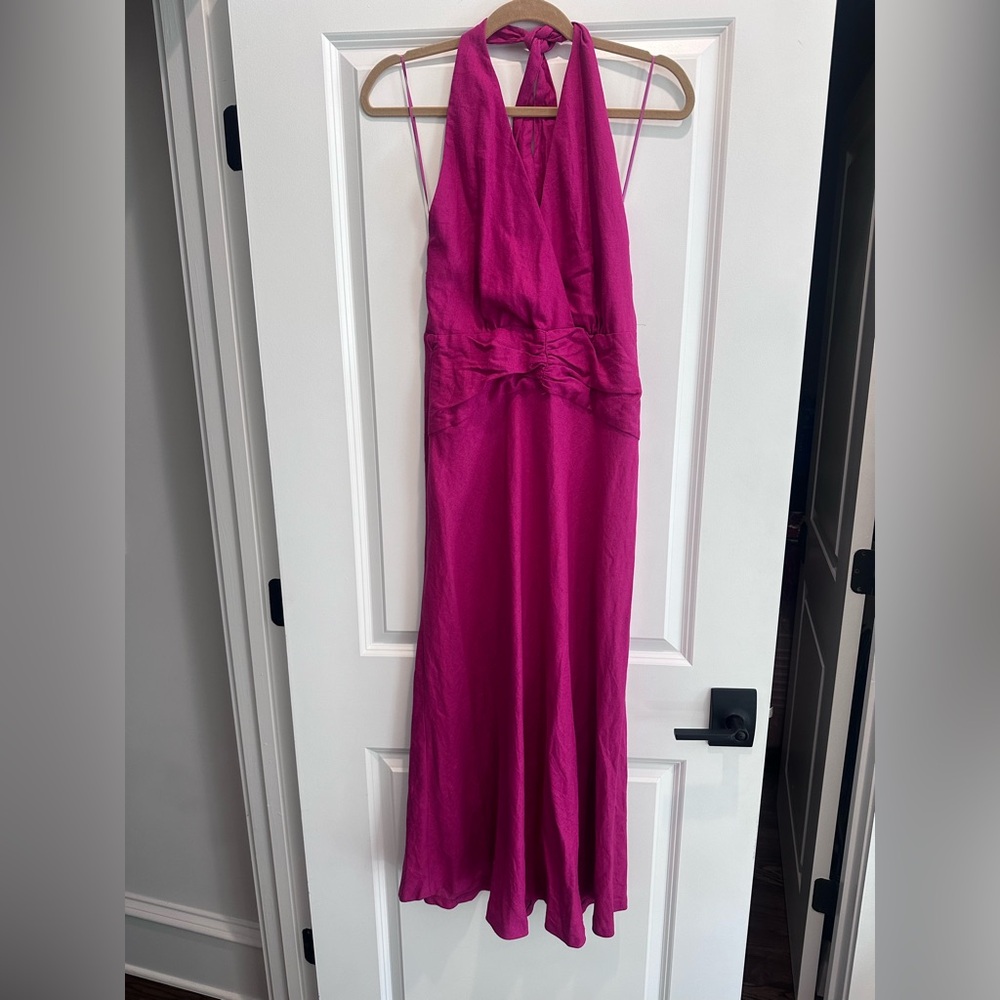 Zara Pink Halter Maxi Dress